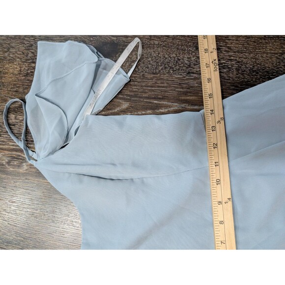 DB Studio Blue Cold Shoulder Maxi Dress Size 6 - Picture 10 of 12